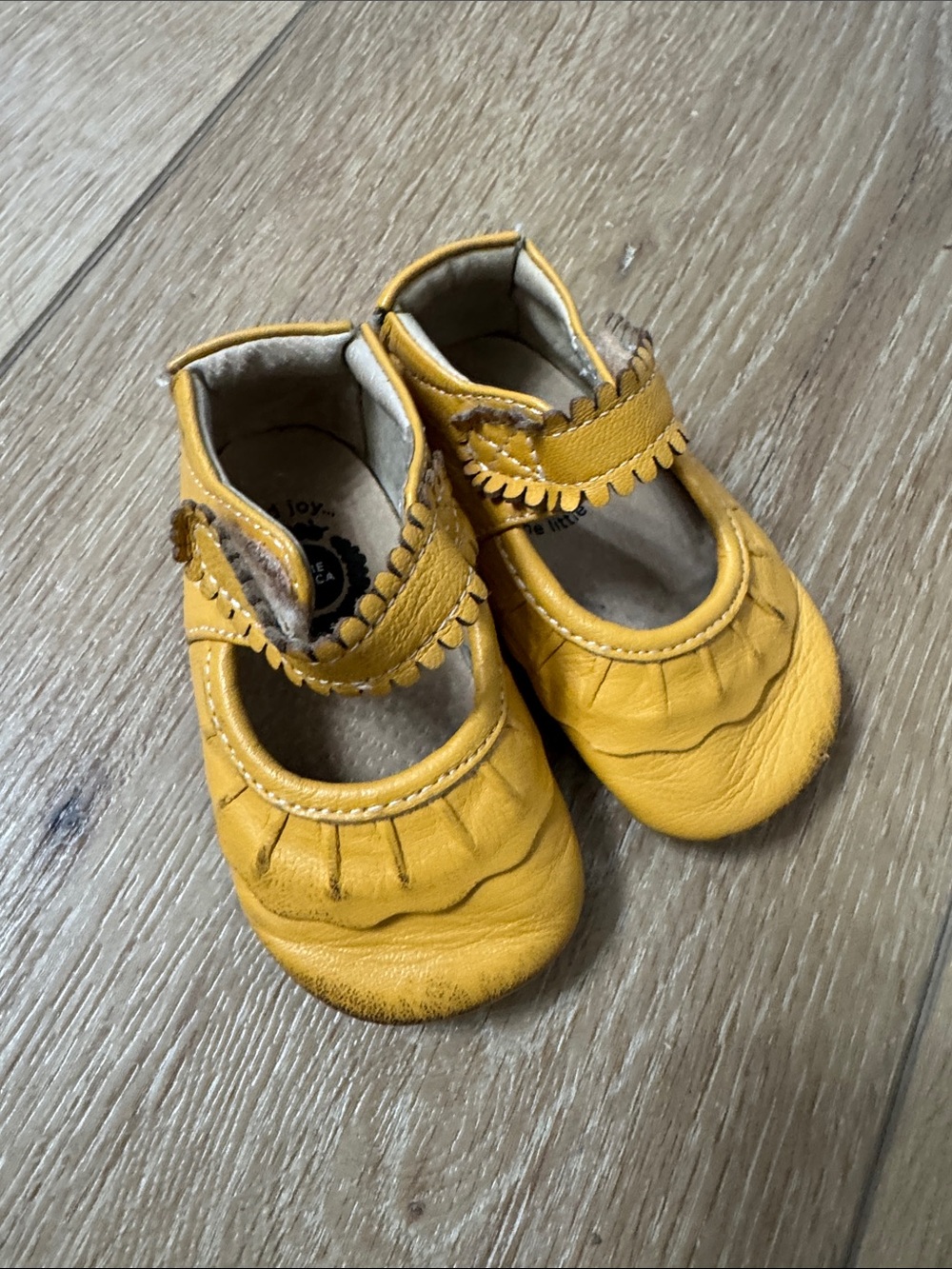 Livie & Luca Mustard Yellow Mary Jane Baby Shoes